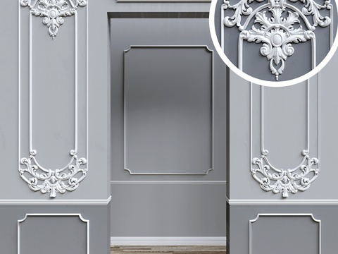  墙面装饰3d模型 