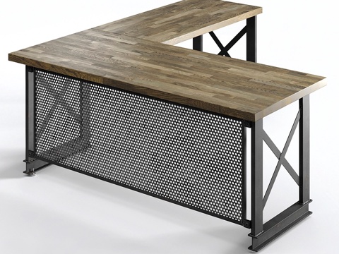  铁器时代办公桌3d模型 