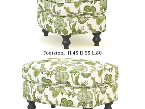  Minerva 脚凳 Mantellassi3d模型 