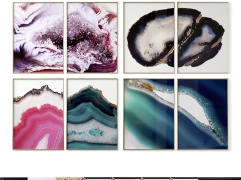  海报套装 碧玉3d模型 