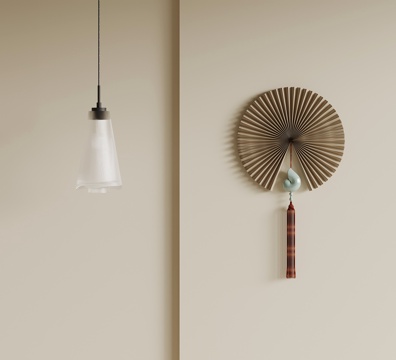 新中式挂件 墙饰su模型