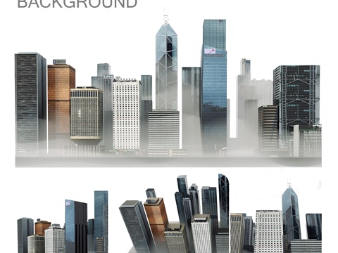  背景城市3d模型 