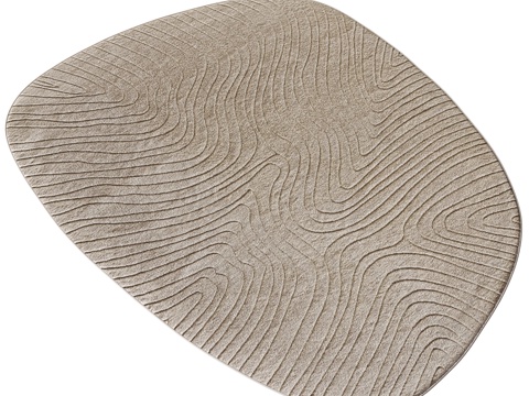  benuta 现代异形地毯 布艺地毯 客厅地毯 纹理地毯3d模型 