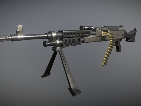  M240B机枪3d模型 