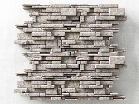  带孔石板立方体    带孔石板3d模型 