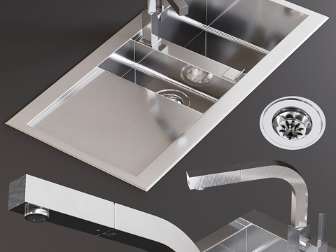  Sinc Smeg水槽龙头3d模型 