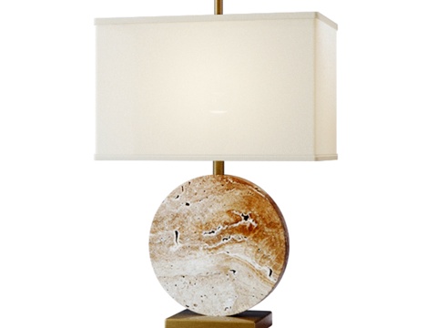  Lua Grande台灯米色大理石款3d模型 