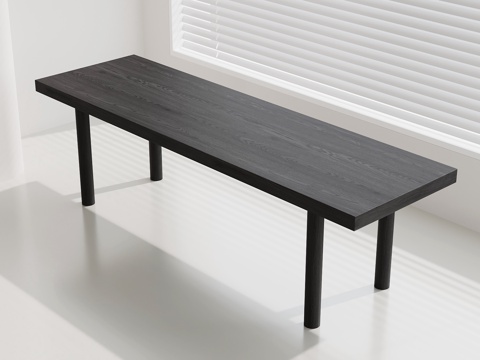 现代意式长凳 床尾凳 换鞋凳 沙发凳su模型