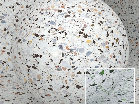  材料（无缝）- 水磨石 - 石英岩套装 1083d模型 