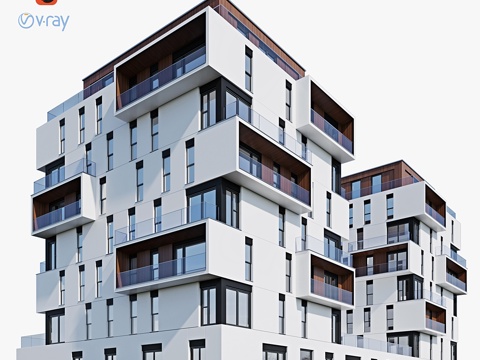  公寓楼53d模型 