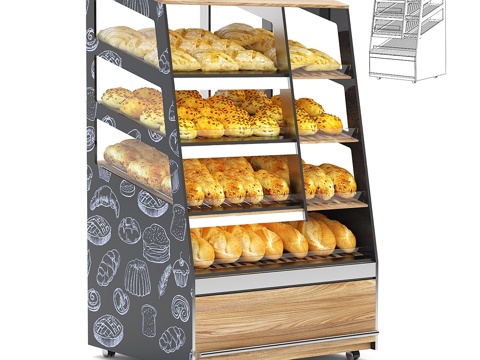  面包架 OvenBake3d模型 