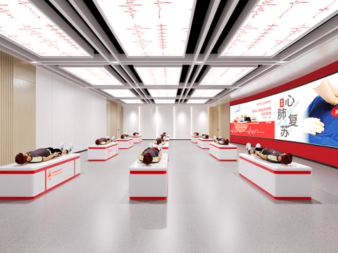  现代心肺复苏室3d模型 