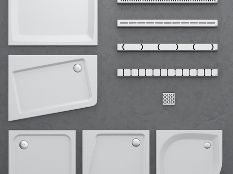  淋浴盘与排水槽 Ravak 套装 413d模型 
