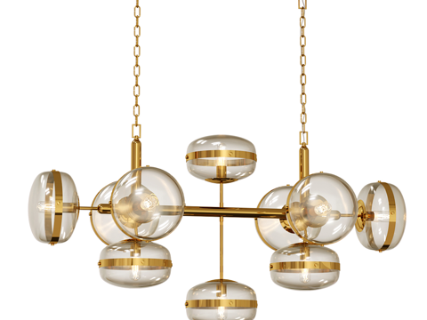  现代简约轻奢吊灯 吊灯 简约吊灯 餐厅吊灯 客厅吊灯 灯3d模型 