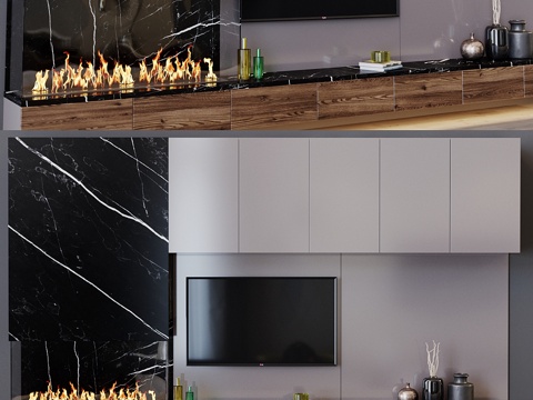  电视机套装 673d模型 