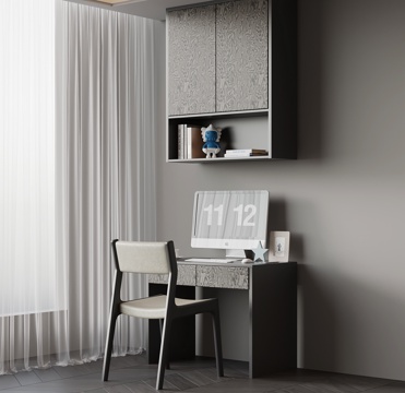 意式书桌椅su模型