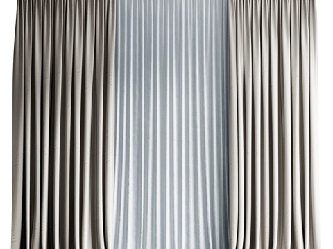  高脚杯式窗帘3d模型 