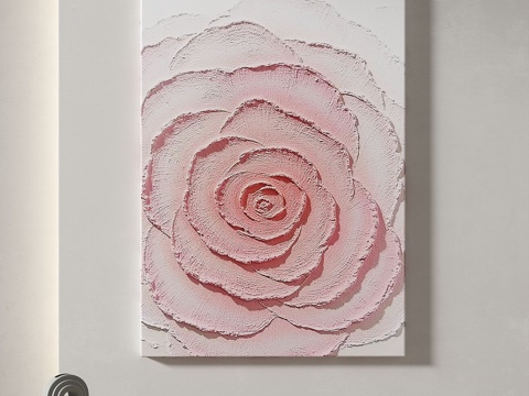  现代，轻奢，肌理，奶油风，简约，抽象，装饰画3d模型 