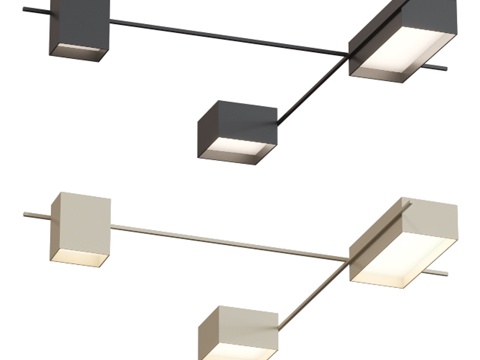  Vibia STRUCTURAL 1600x1600毫米吸顶3d模型 