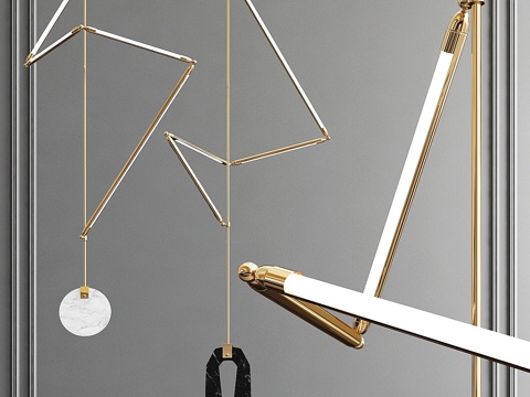  贝克·布里坦螺旋吊灯3d模型 