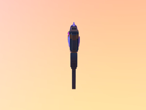  黑影哨兵低多边形3d模型 