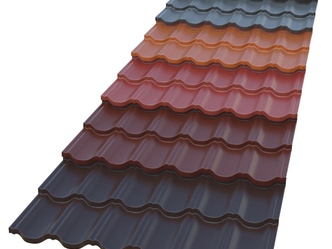  金属瓦片 FINNERA Ruukki3d模型 