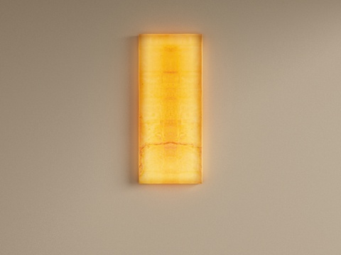 新中式壁灯 复古壁灯 透光石壁灯 床头壁灯 复古壁灯su模型