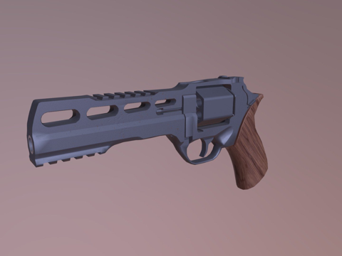  犀牛左轮手枪3d模型 