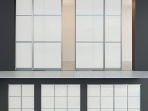  推拉门·隔断·衣柜·四3d模型 