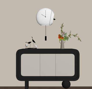  现代法式玄关柜 边柜su模型 