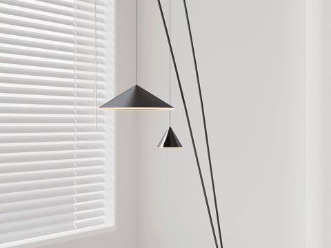  现代落地灯 鱼线落地灯su模型 