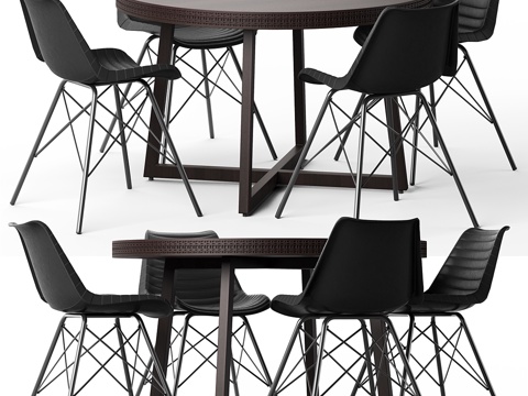  Cult Living Dexter座椅与Zephyr餐桌3d模型 