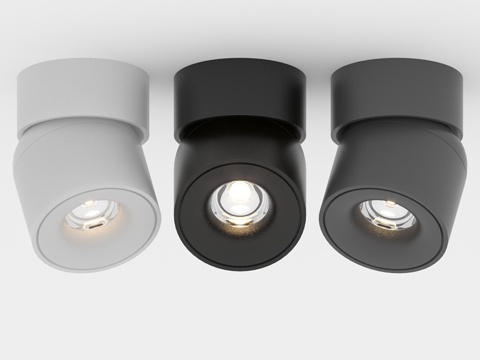  可旋转射灯3d模型 