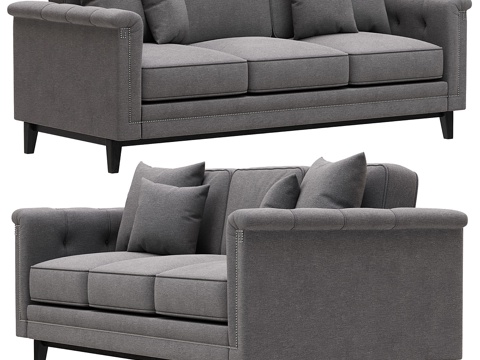  丹顿家居汉普郡沙发3d模型 