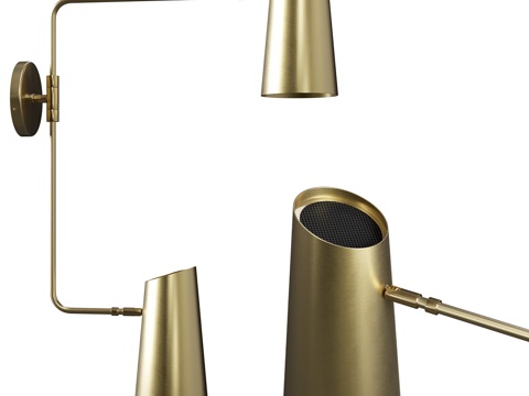  柏树双摆臂壁灯3d模型 