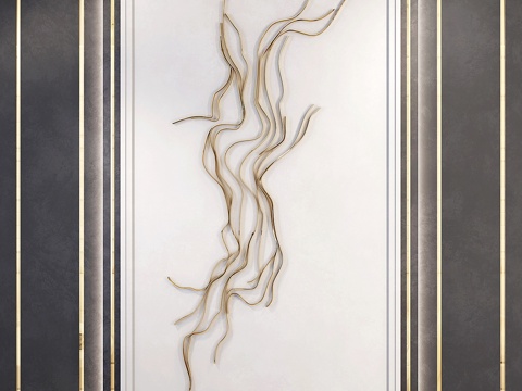  波浪_金属墙板_43d模型 