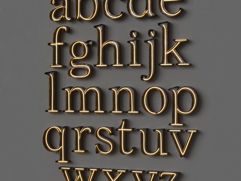  STEEL LED LETTE3d模型 