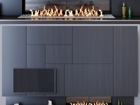  电视机套装233d模型 