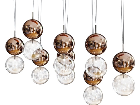  意大利卡特兰阿波罗吊灯3d模型 