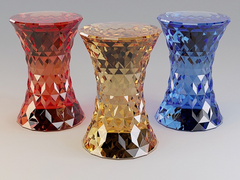  卡特尔咖啡桌 - 石材款3d模型 