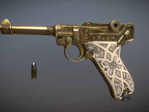  黄金鲁格3d模型 