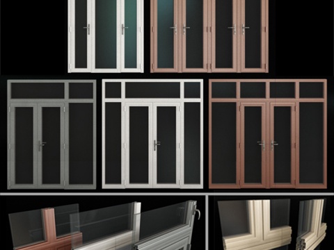  彩绘铝门 彩绘铝门3d模型 