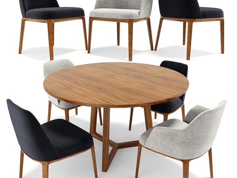  Poliform Sophie and Grace 餐桌椅套3d模型 