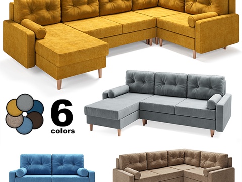  迪恩斯模块化沙发3d模型 