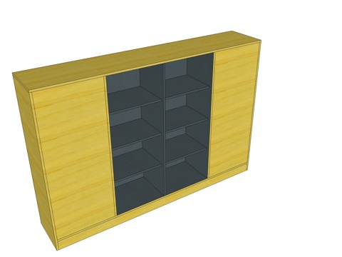  文件柜 办公家具su模型 