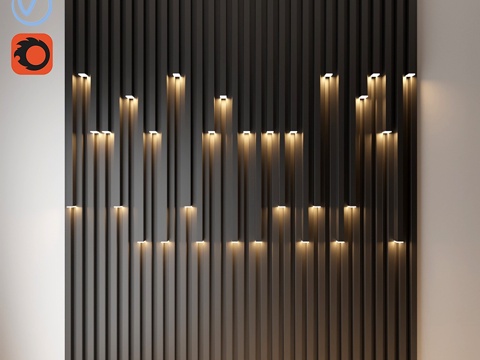  墙面装饰灯3d模型 