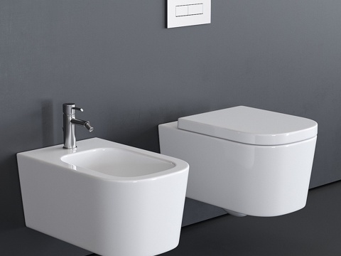  GALASSIA MEG11 壁挂式马桶 art. 54113d模型 