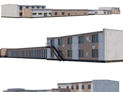  旧工业建筑3d模型 