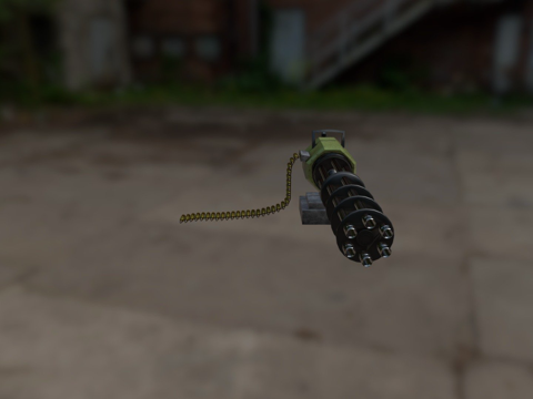  迷你炮机枪3d模型 