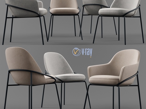  Berto Salotti. JACKIE座椅。3d模型 